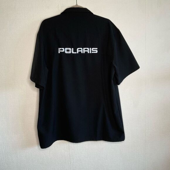 POLARIS Men's Mens XL Extra Large Short-Sleeve Tech Pit Shirt with Logo, Black - Picture 11 of 13